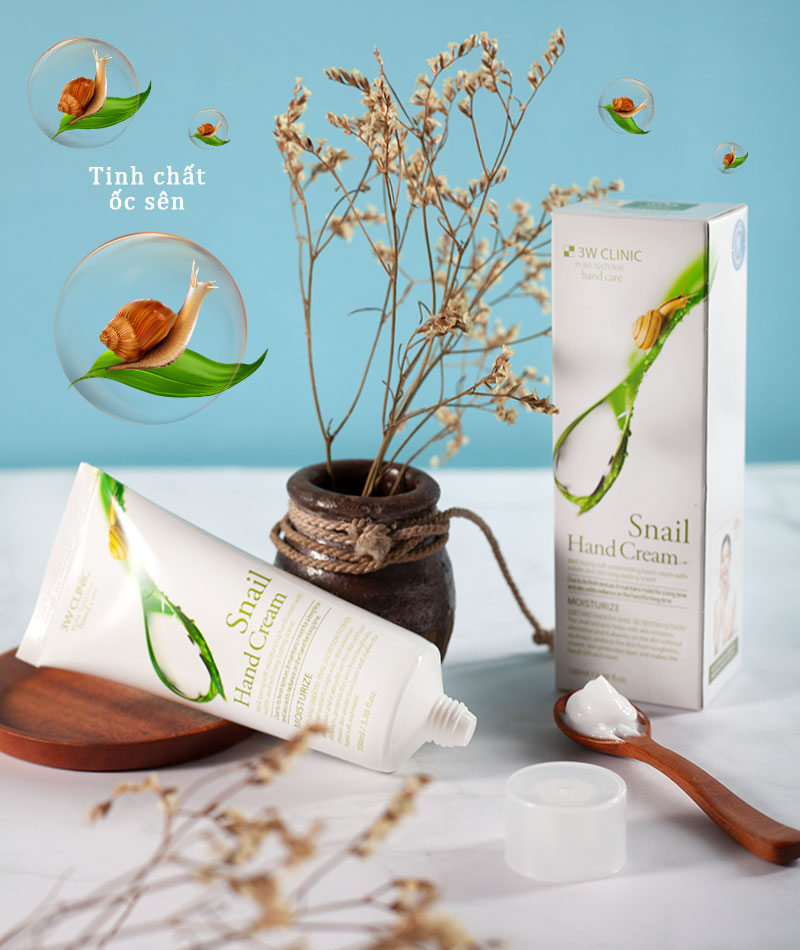 Kem Dưỡng Da Tay 3W Clinic Ốc Sên 100ml