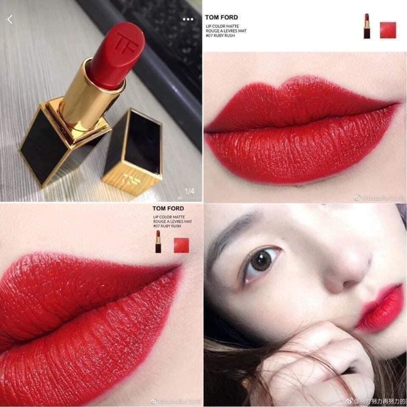 Son Thỏi Tom Ford Lip Color Matte Lipstick 07 Ruby Rush 3g 