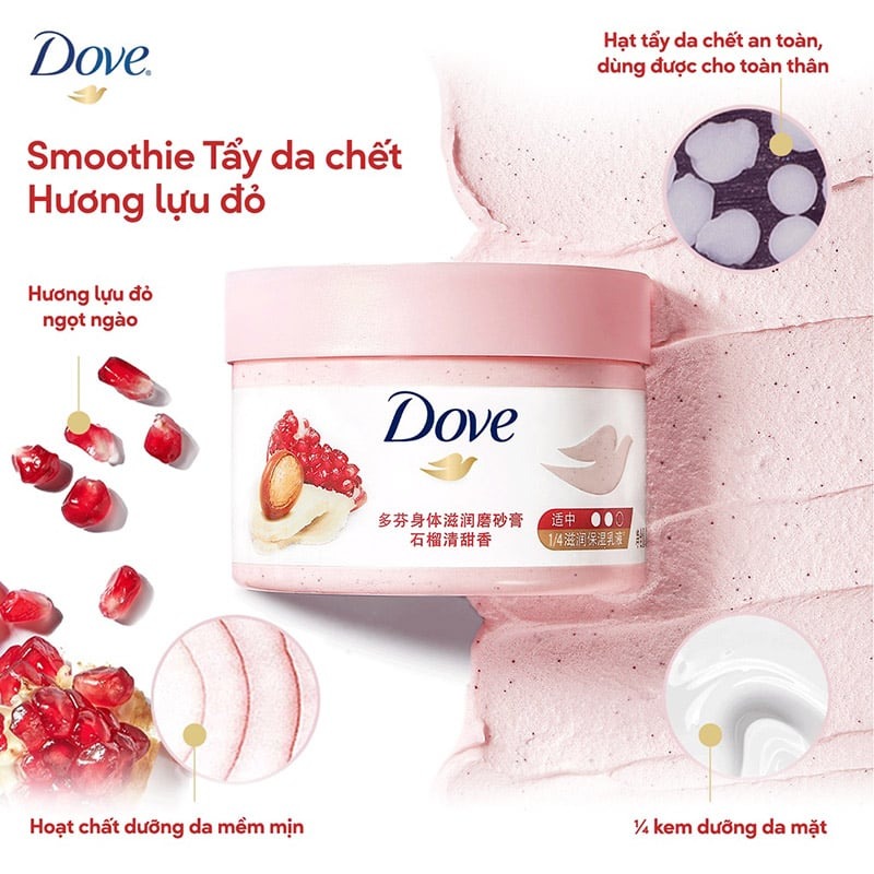 Tẩy Tế Bào Chết Body Dove Hương Lựu Đỏ 298g