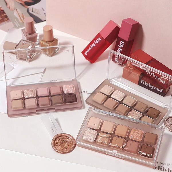 Phấn Mắt Lilybyred Mood Keyboard Palette 03 Ash Beige 10 Ô 10.5g
