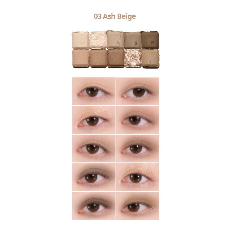 Phấn Mắt Lilybyred Mood Keyboard Palette 03 Ash Beige 10 Ô 10.5g