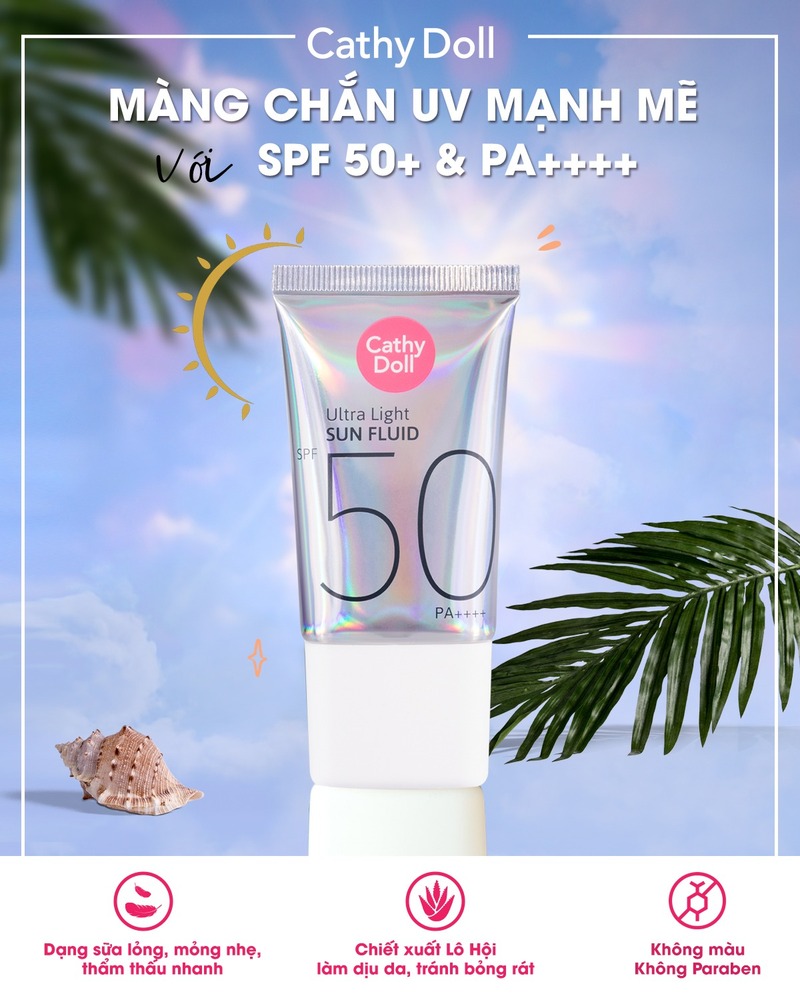 Sữa Chống Nắng Cathy Doll Dưỡng Da SPF50 PA++++  15ml