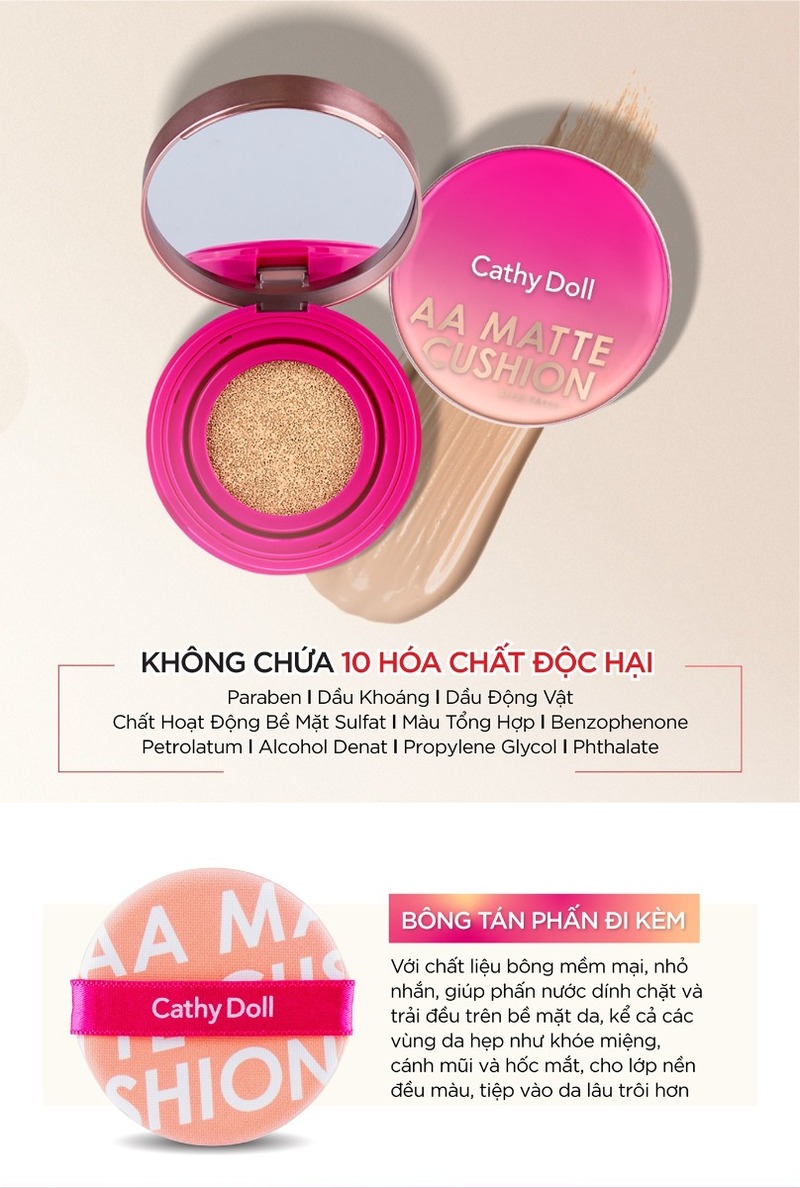 Phấn Nước Cathy Doll Dạng Lì 02 Natural Beige 10g