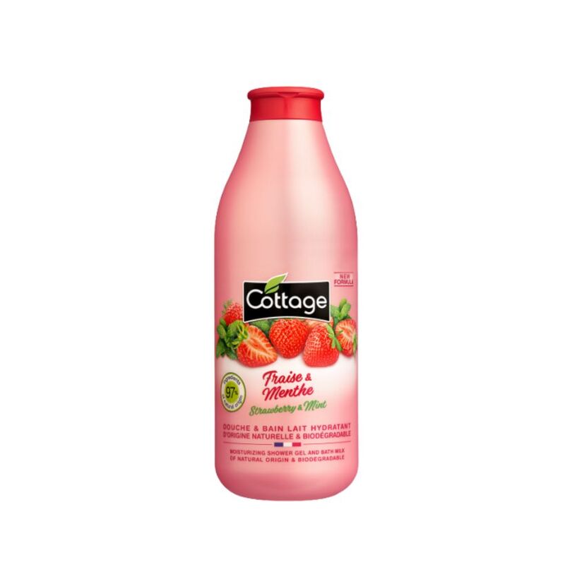 Sữa Tắm Cottage Strawberry & Mint Dưỡng Ẩm 750ml