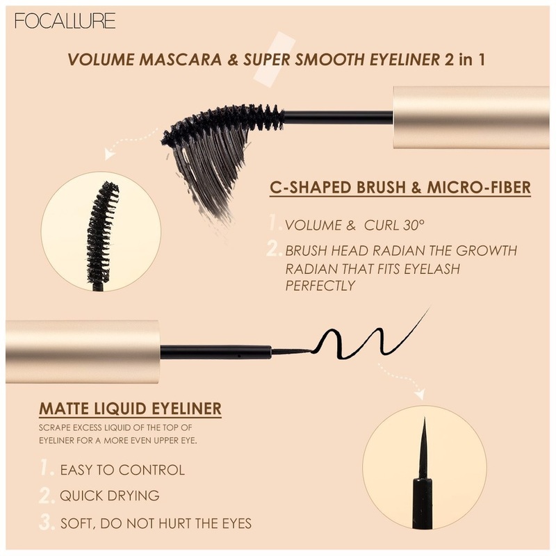 Mascara & Eyeliner 2 in 1 Focallure Cocolux