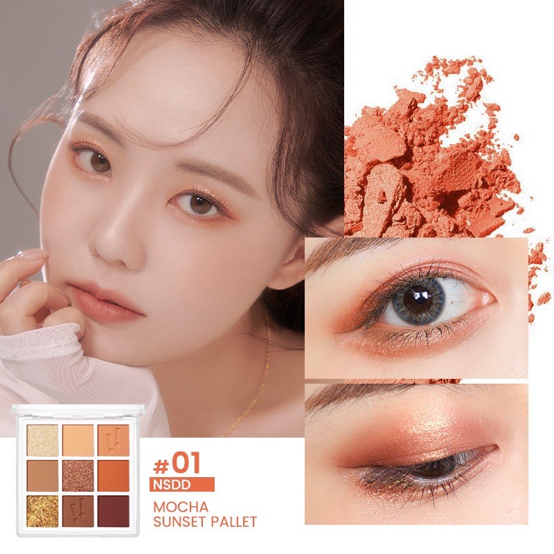 Phấn Mắt Focallure Nine Colors Eyeshadow 9 Màu - #1