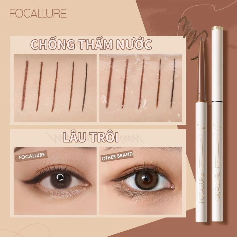 Chì Kẻ Mắt Focallure Perfectly Defined Gel Eyeliner Dạng Gel - F02