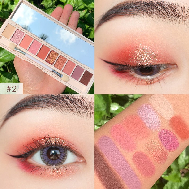 Phấn Mắt Focallure 10 Màu Kết Cấu Mịn Kèm Cọ Và Gương Hai Đầu #02 10g