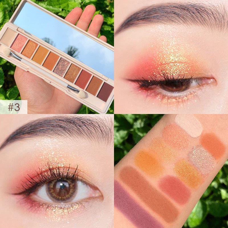 Phấn Mắt Focallure 10 Màu Kết Cấu Mịn Kèm Cọ Và Gương Hai Đầu #03 10g