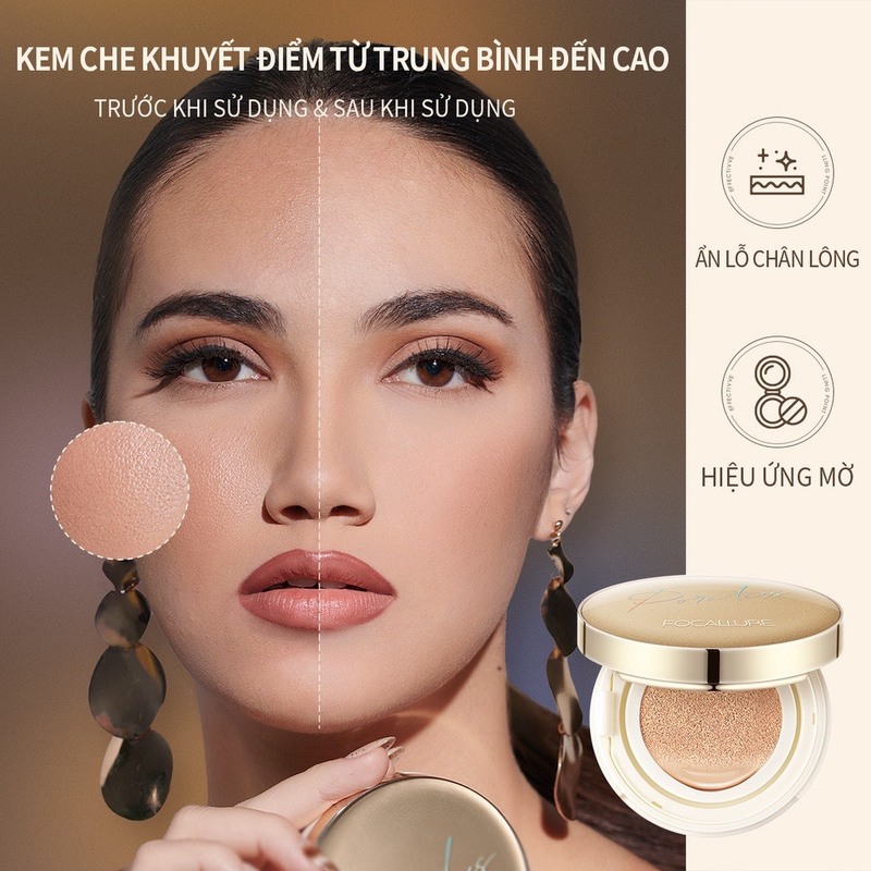 Phấn Nước Focallure BB  Poreless Matte Air Cushion Foundation 102 12g