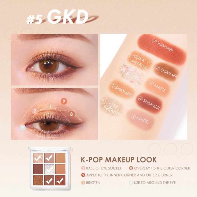 Phấn Mắt Focallure Nine Colors Eyeshadow 9 Màu - 5#