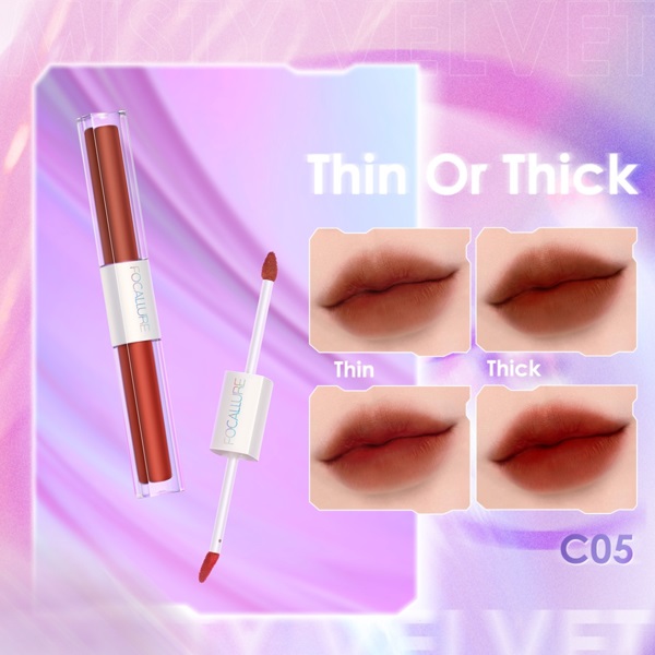 ​​Son Bóng Focallure Multicolor 2-in-1 Lipstick & Lip Gloss - C05