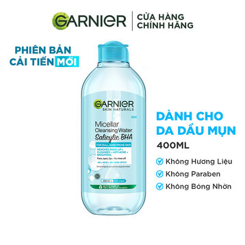 Nước Tẩy Trang Garnier Dành Cho Da Dầu Và Mụn 400ml (Mới)