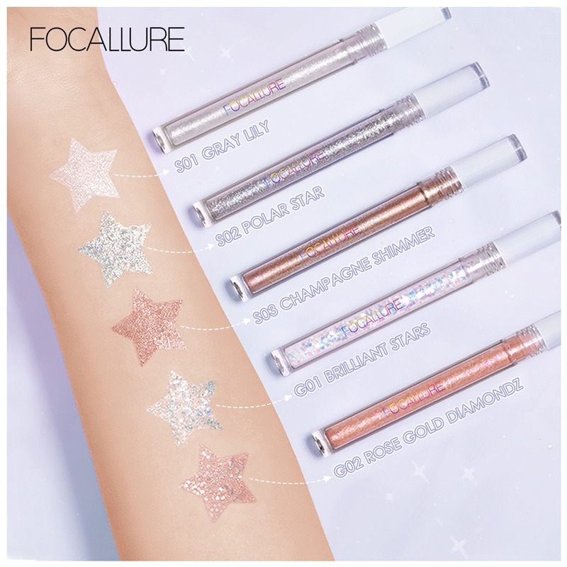 Nhũ Mắt Focallure Glittering Liquid S01