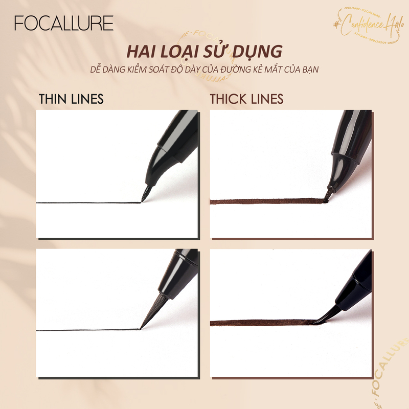 Bút Kẻ Mắt Focallure Lasting Waterproof Liquid Eyeliner FA200 C02 Lâu Trôi Chống Thấm Nước