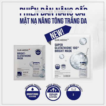 Mặt Nạ Sur.medic+ Super Glutathione 100 Bright Mask Dưỡng Trắng Da 30g 1PCS