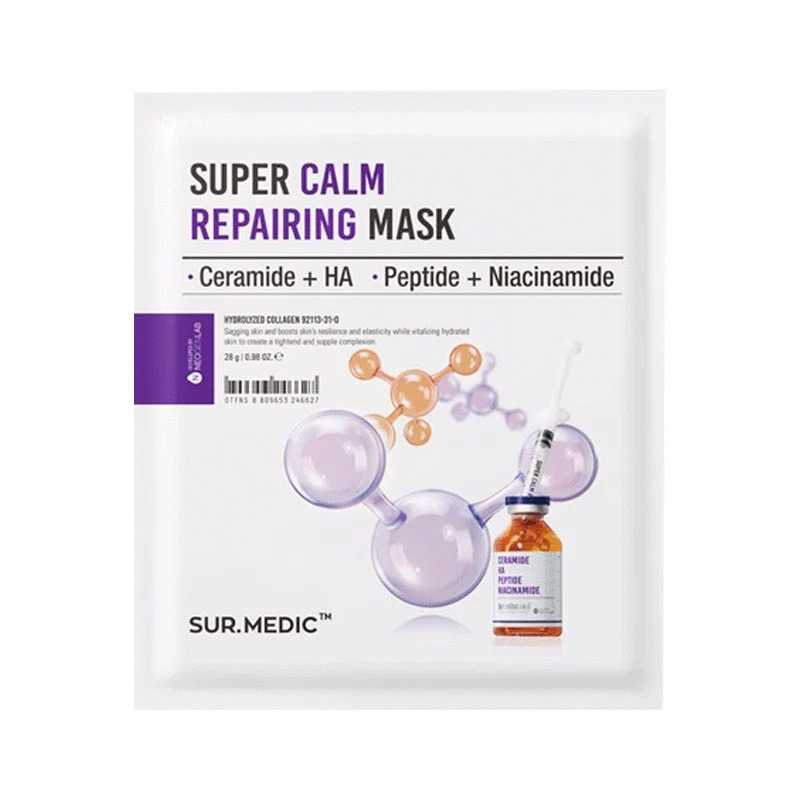 Mặt Nạ Sur.medic+ Super Calm Repairing Mask Phục Hồi, Làm Dịu Da Cấp Tốc 30g 1PCS