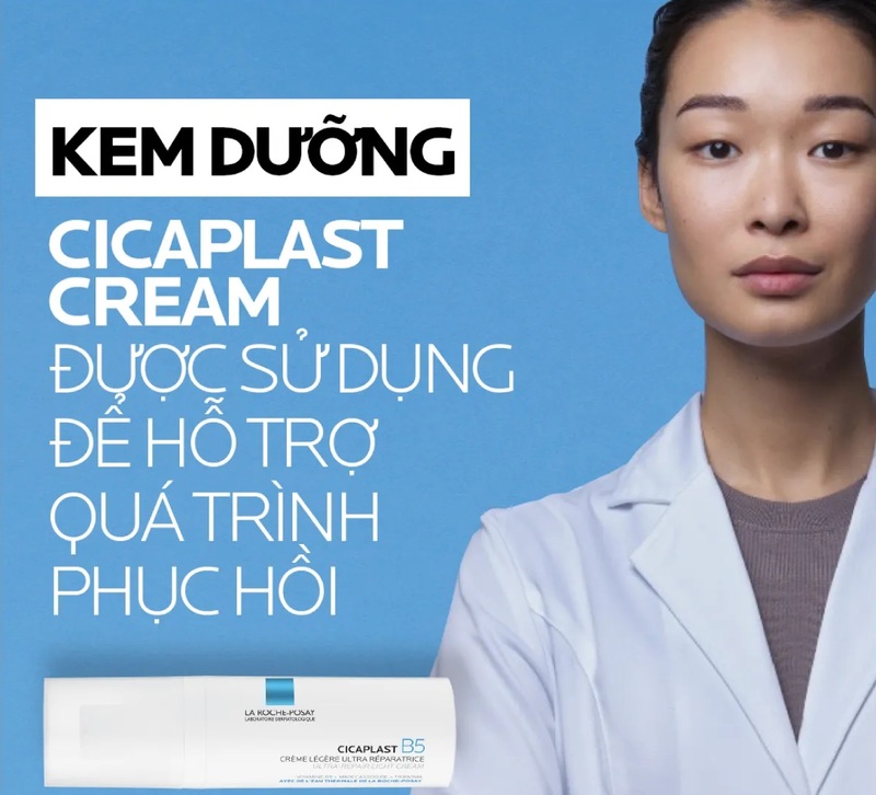 Kem Dưỡng La Roche-Posay Cicaplast B5 Ultra-Repair Light Cream Cấp Ẩm, Làm Dịu, Phục Hồi Da 40ml