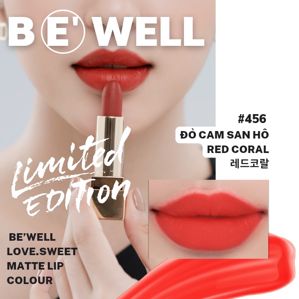 Son Thỏi Be'Well Love Sweet Matte Lip Stick  - 333
