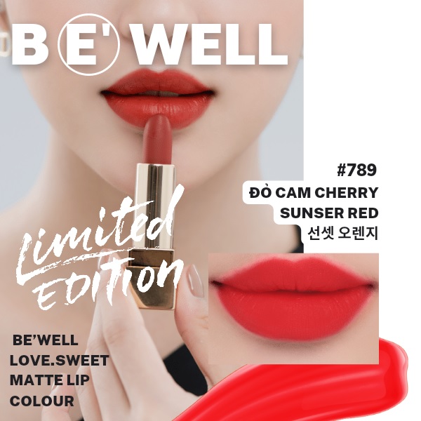 Son Thỏi Be'Well Love Sweet Matte Lip Stick  - 789