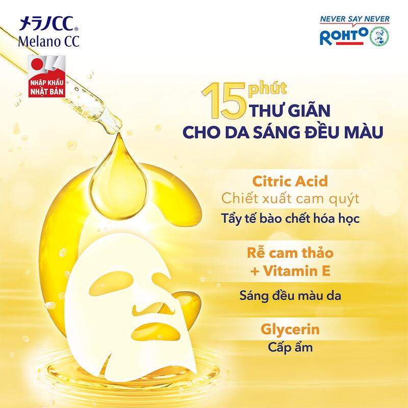 Mặt Nạ Melano CC Dưỡng Sáng, Cấp Ẩm Cho Da 28 Miếng