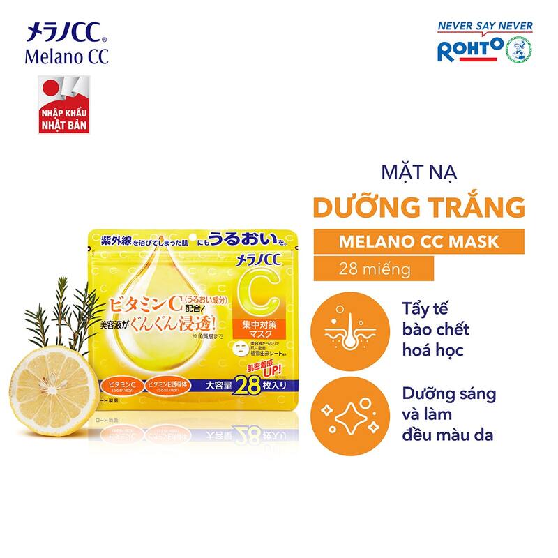 Mặt Nạ Melano CC Dưỡng Sáng, Cấp Ẩm Cho Da 28 Miếng
