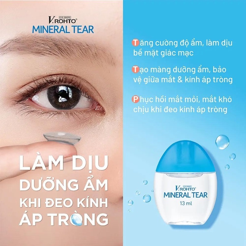 Dung Dịch Nhỏ Mắt V.Rohto Mineral Tear Giữ Ẩm & Bổ Sung Khoáng Chất 13ml