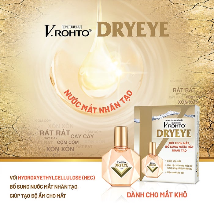 Dung Dịch Nhỏ Mắt V.Rohto DryEye Bổ Sung Nước Mắt Nhân Tạo 13ml