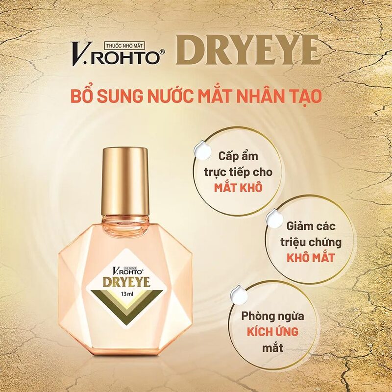 Dung Dịch Nhỏ Mắt V.Rohto DryEye Bổ Sung Nước Mắt Nhân Tạo 13ml