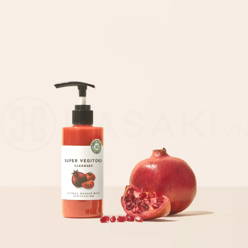 Sữa Rửa Mặt Byvibes Wonder Bath Super Vegitoks Cleanser Làm Sáng Da 300ml