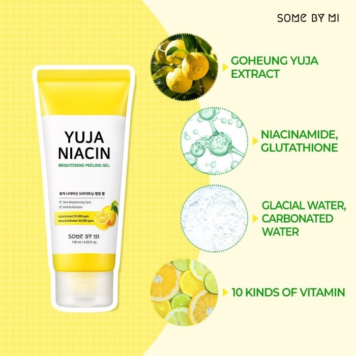 Tẩy Tế Bào Chết Da Mặt Some By Mi Yuja Niacin Brightening Peeling Gel Dịu Nhẹ Làm Sáng Da 120ml