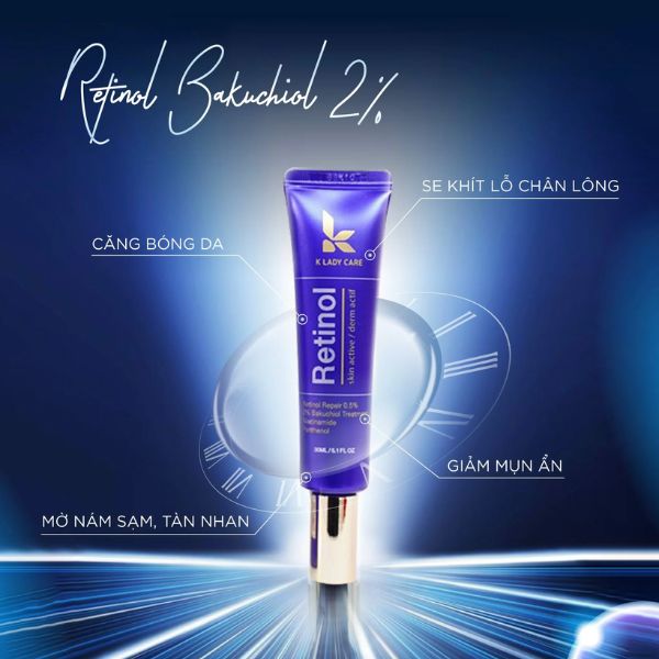 Kem Dưỡng K Lady Care Trẻ Hoá Da Và Chống Lão Hoá Retinol 0.5 30ml