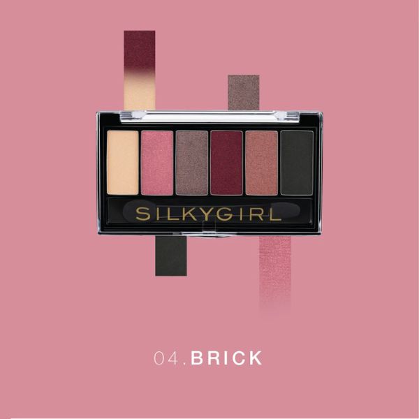 Phấn Mắt Silkygirl 6 Ô Truly Nude Eye Palette - 04 Brick