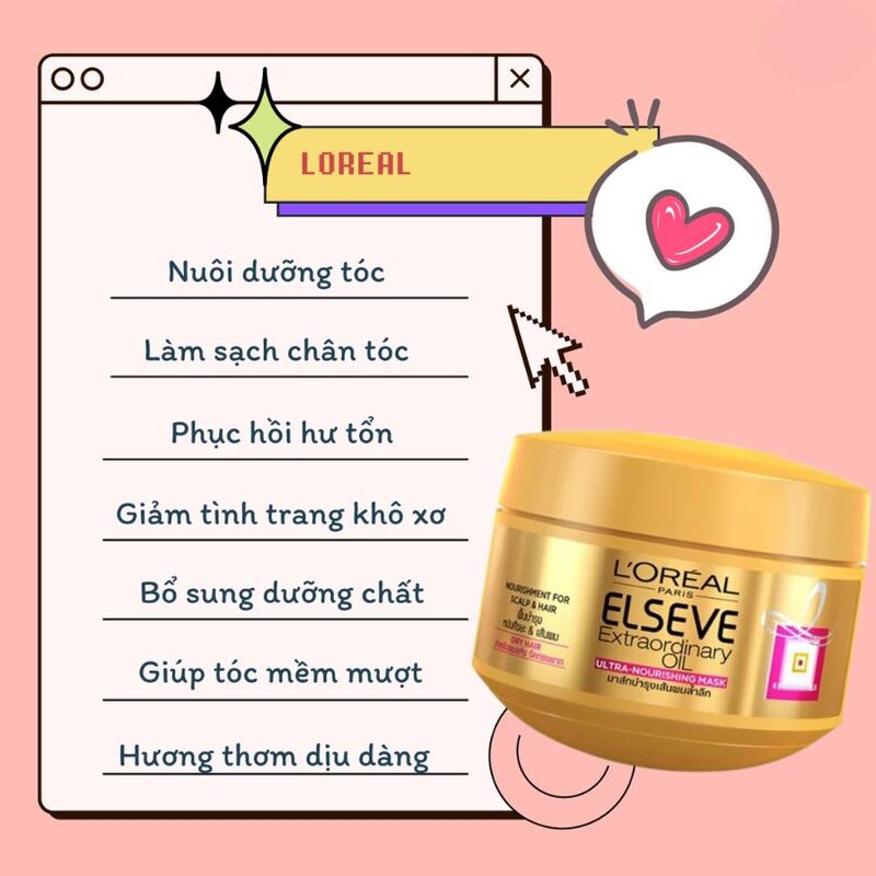 Kem Ủ Tóc Loreal Paris Elseve Extraodinary Oil Nourish Mask Chiết Xuất Tinh Dầu Hoa Tự Nhiên 200ml