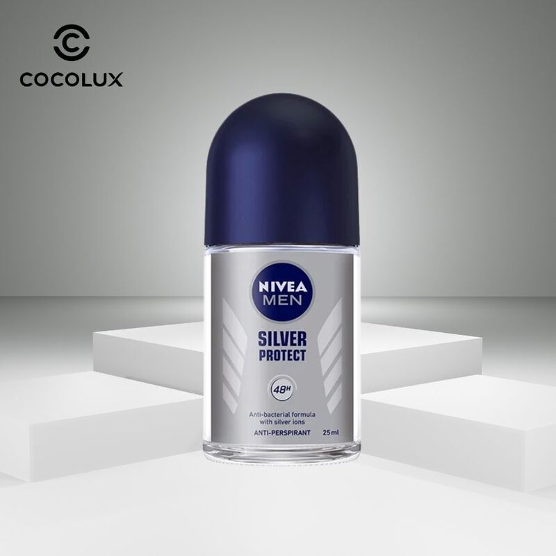 Lăn Khử Mùi Nivea Men 48H Silver Protect Phân Tử Bạc Kháng Khuẩn 25ml
