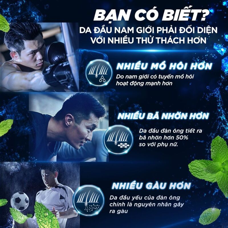 Dầu Tắm Gội Dưỡng Toàn Thân Clear Men Mát Lạnh 340g