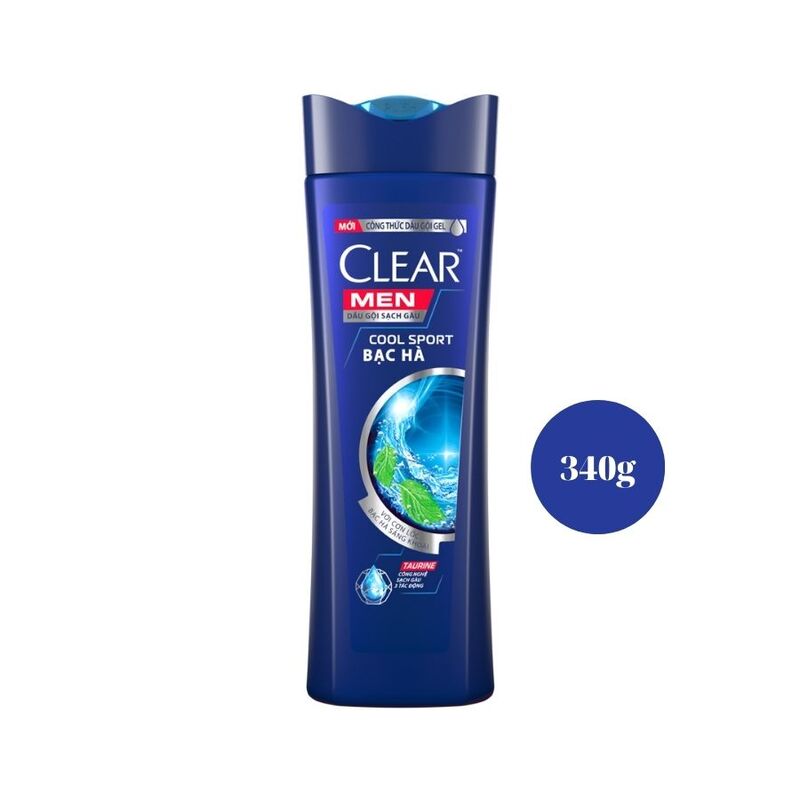 Dầu Gội CLEAR Men - Cool Sport Bạc Hà 340g