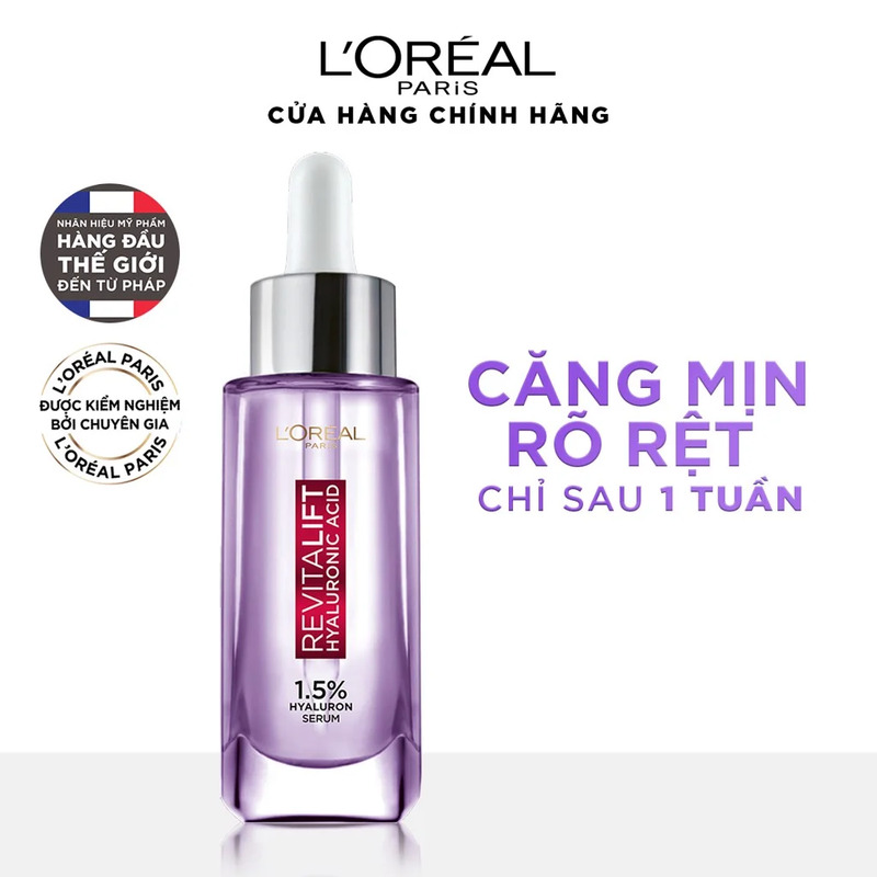 Tinh Chất L'Oreal Revitalift 1.5% Hyaluronic Acid Cấp Ẩm Sáng Da 30ml