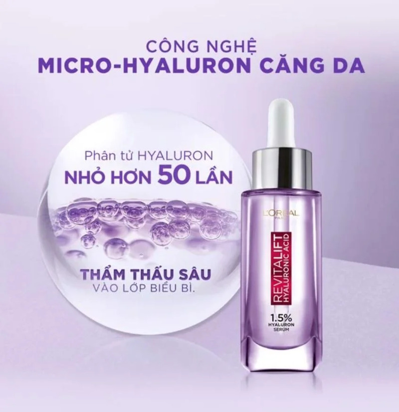 Tinh Chất L'Oreal Revitalift 1.5% Hyaluronic Acid Cấp Ẩm Sáng Da 30ml