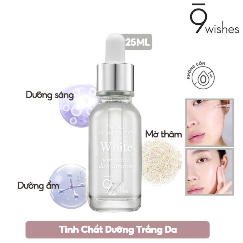Tinh Chất 9Wishes White Dưỡng Sáng Da, Giảm Thâm 25ml