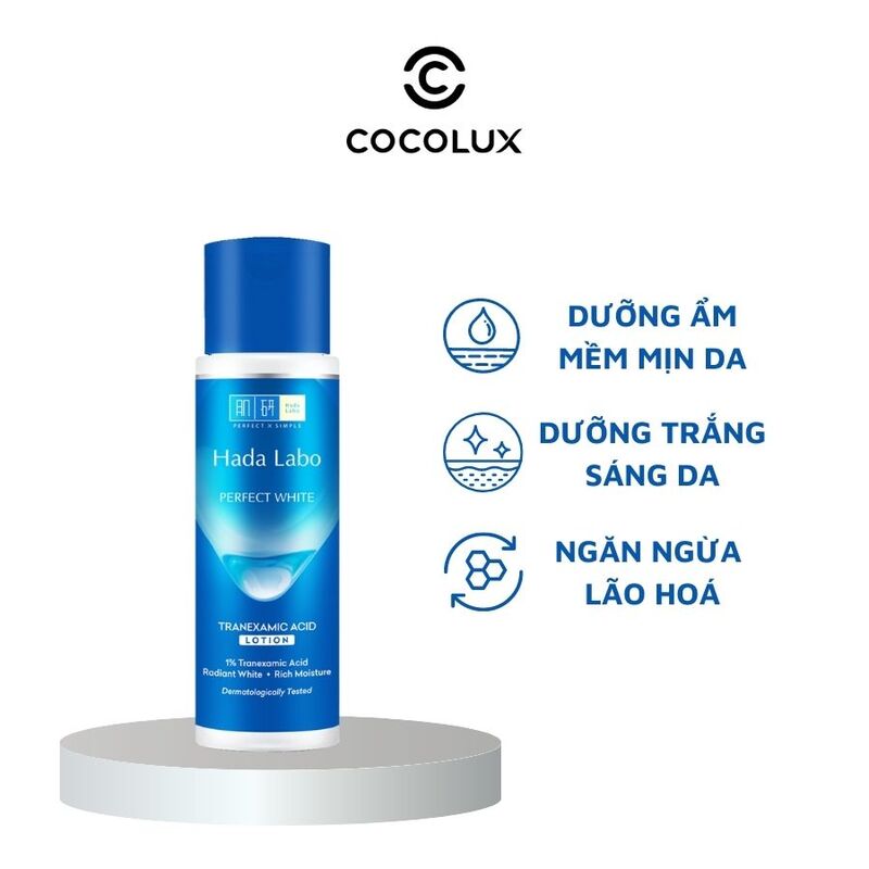 Lotion Hada Labo Perfect White Tranexamic Acid Dưỡng Sáng Da, Giảm Thâm Sạm 170ml