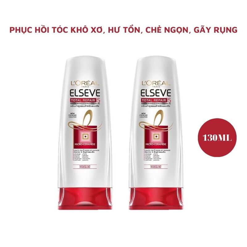 Dầu Gội Loreal Elseve Total Repair 5 Repairing Phục Hồi Tóc Hư Tổn 130ml