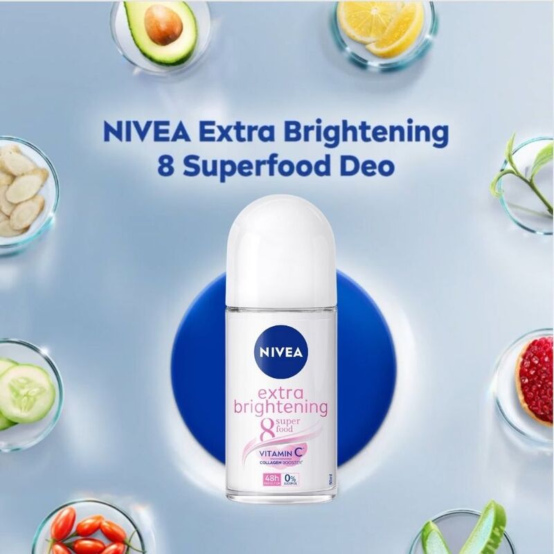 Lăn Khử Mùi Nivea Extra Brightening Dưỡng Trắng, Mờ Thâm 50ml