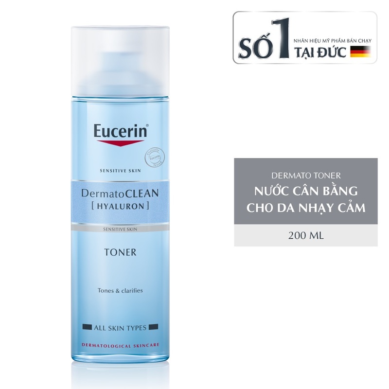 Toner Eucerin DermatoCLEAN Hyaluron Làm Sạch, Cấp Ẩm Cho Da Nhạy Cảm 200ml