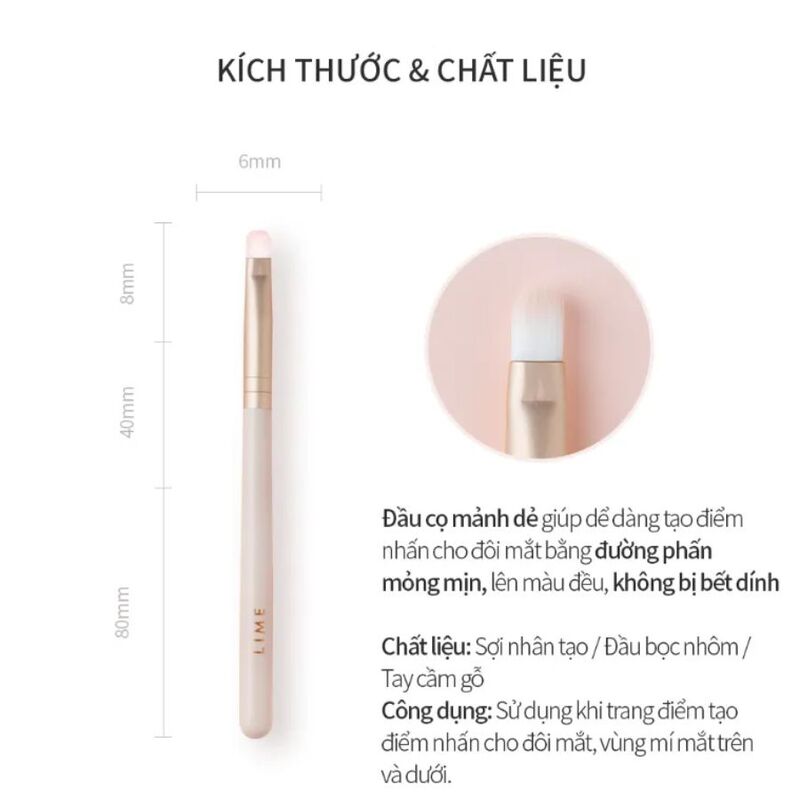 Cọ Trang Điểm Lime 202 Trang Điểm Mắt Tạo Điểm Nhấn 