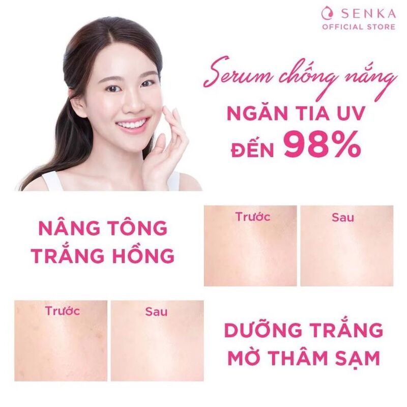 Kem Chống Nắng SENKA Aqua Bright Serum in CC Cream 40g