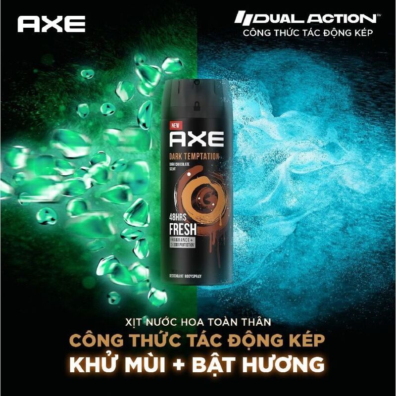 Xịt Khử Mùi AXE Dark Temptation 135ml