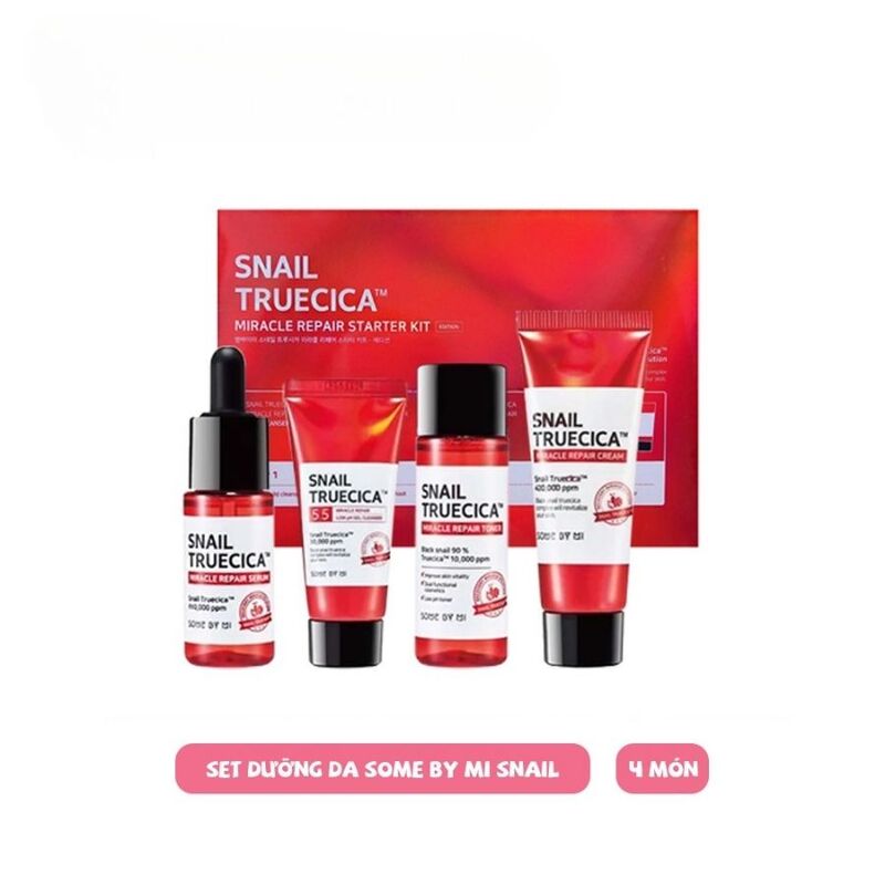 Bộ Sản Phẩm Some By Mi Snail Truecica 4 Món Chăm Sóc Da