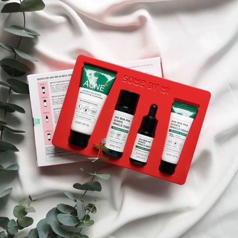 Bộ Sản Phẩm Some By Mi AHA-BHA-PHA 30 Days Miracle AC SOS Kit Dành Cho Da Mụn