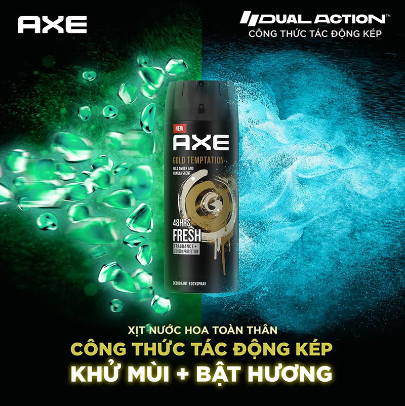 Xịt Khử Mùi AXE Gold Temptation